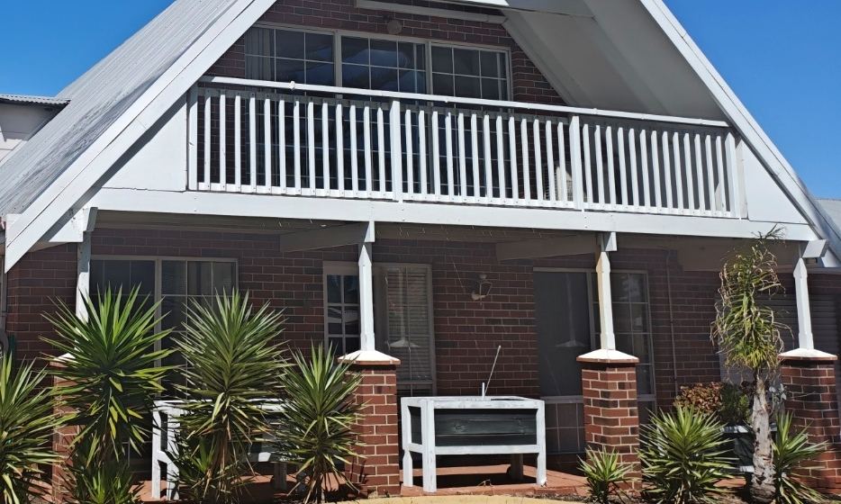 Balcony and gable detail checked during a specific item inspection in Perth