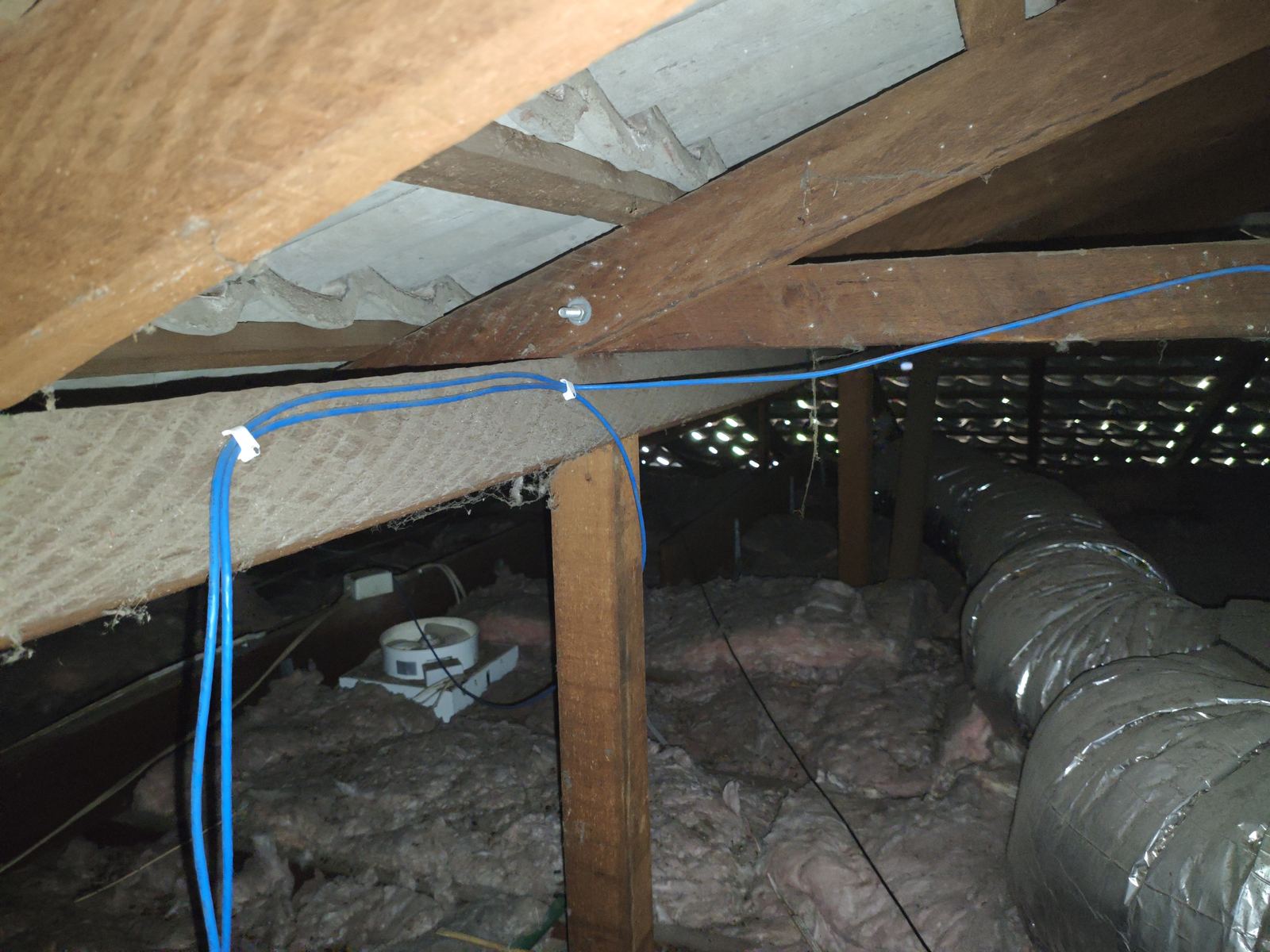 Roof cavity and insulation checked during a practical completion inspection